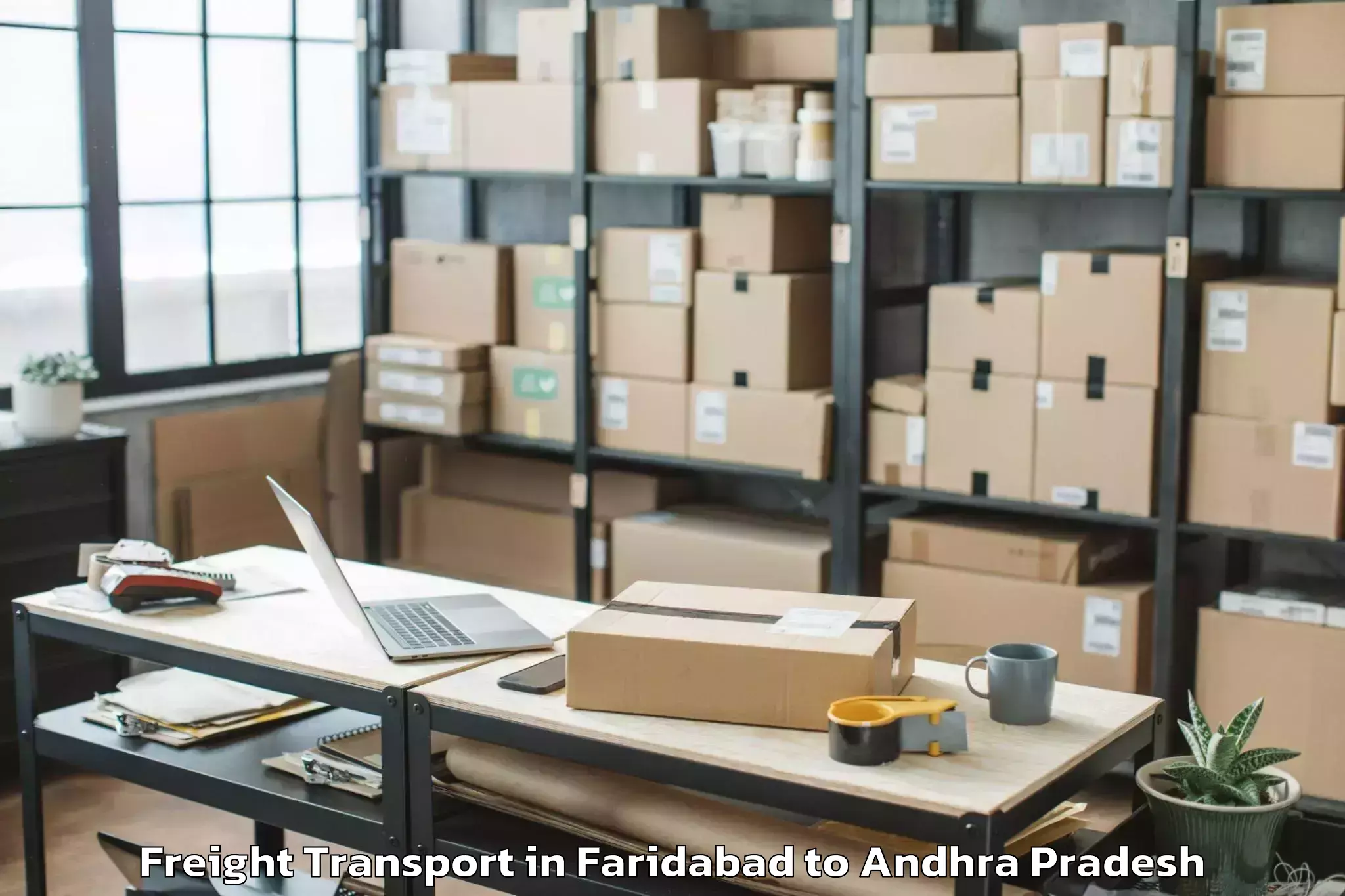 Trusted Faridabad to Muddanur Freight Transport